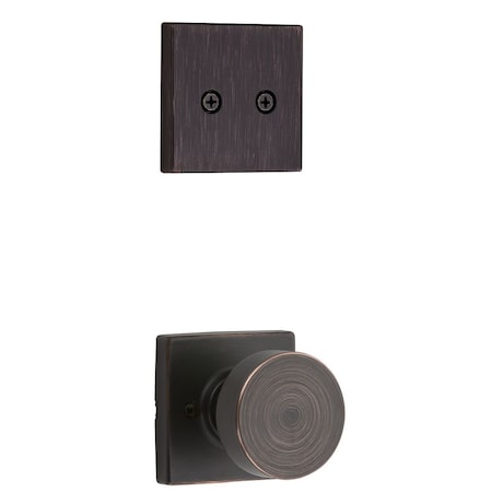 Kwikset Dummy Interior Pismo Knob Trim with Square Rose Venetian Bronze Finish 973PSKSQT-11P