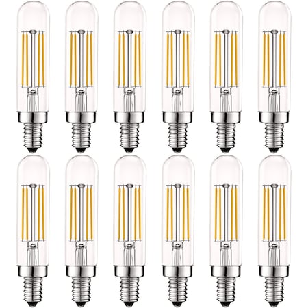 Luxrite Vintage E12 LED Bulb 60W Equivalent, T6.5, 3500K (Natural White), 500 Lumens, Dimmable, 12PK LR21643