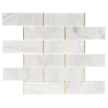 Daltile Lavaliere Natural Stone Melded Mosaic, 4.65 Sqft per Carton, 5PK LV26MELDMS1P