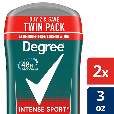 Degree Men Original Protection Intense Sport Deodorant, Twin Pack, 6 Ounce, 6PK 68726412
