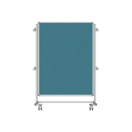 Ghent Nexus Jr. Partition, Mobile 2-Sided Fabric Bulletin Board, 46''H x 34''W, Teal NEX223FFP-97