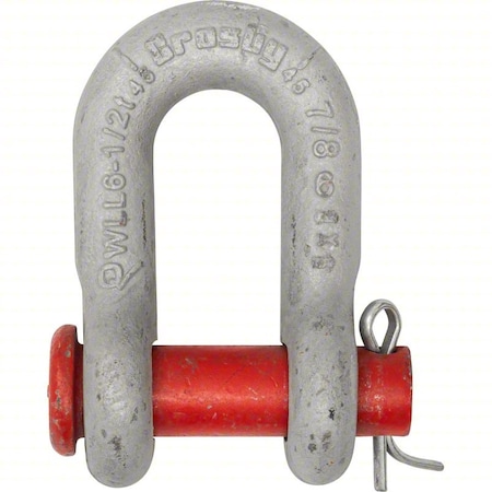 Crosby D-Shackle, 34,000 lb, Carbon Steel 1019052