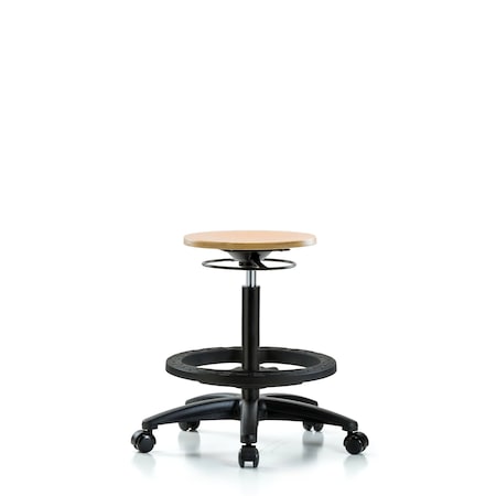 Blue Ridge Ergonomics Bench Stool, Hi, Wood, BF, Casters BR-WHBSO-RG-BF-RC