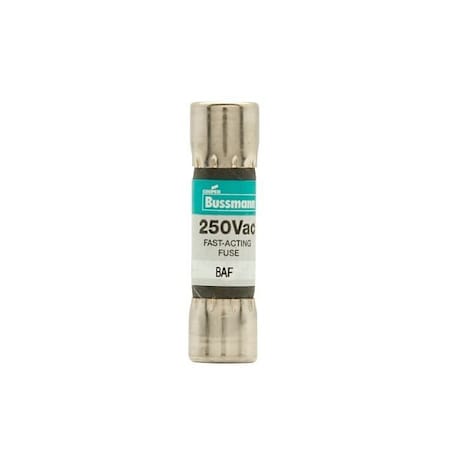 Eaton Bussmann Fuse, Fast acting, 10A, Non-indicating, 200AIC at 250Vac, 10kAIC at 125Vac, 10PK BAF-10