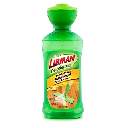 Libman Freedom Series Concentrated Hardwood Cleaner, 16 oz, PET Bottle, Liquid, Citrus, Clear 4007