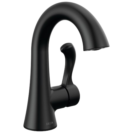 Delta Esato Single Handle Bathroom Faucet  In Matte Black 15897LF-BL