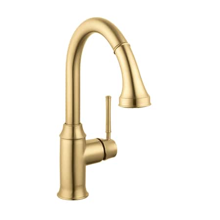 Hansgrohe Talis C Prep Kitchen Faucet, 2-Spray Pull-Down, 1.75 GPM in Brushed Gold Optic 04216250