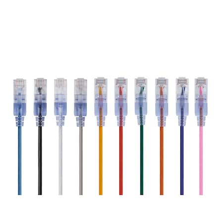 Monoprice SlimRun Cat6A Ethernet Patch Cable - Snagless RJ45_ UTP_ Pure Bare Cop 29479