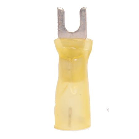 Hillsdale Terminal Fork Terminal, #6 Stud Size, 10 AWG, 600 V, Crimp Termination with Heat Shrink, 250 PK 40272