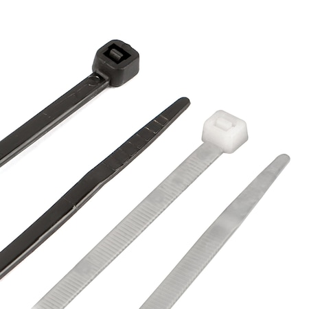 Performance Tool 24-Piece 25 in. 175 lbs. Black and White Cable Ties, 24PK W2927