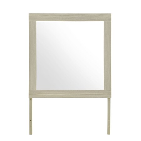 Global Furniture Usa Contemporary Emma Natural/White Mirror EMMA-NATURAL/WHITE-MR