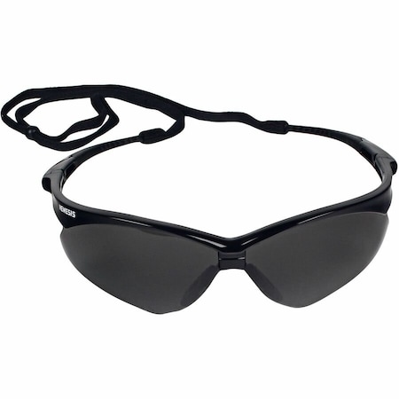 Kleenguard V30 Nemesis Safety Glasses, Anti-Fog & Anti-Scratch, Wraparound, Black Frame, Smoke (Gray) Lens 22475