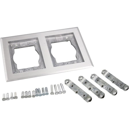 Wiremold Electrical Box Hardware, 2 Gangs, Aluminum, Floor Box Type 828TCAL