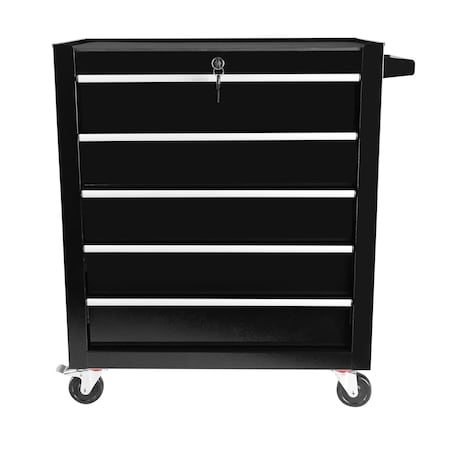 Edendirect Tool Chests, 5 with 7 storage boxes Drawer, Black, Steel, 12.99 in W x 29.53 in H IR-W1239137225