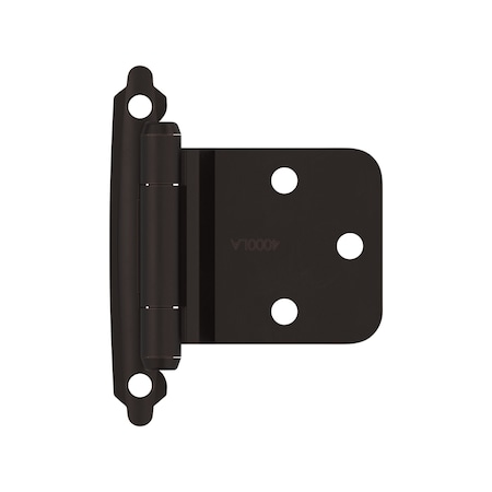 Amerock Variable Overlay Self Closing Face Mount Reverse Bevel Oil Rubbed Bronze Cabinet Hinge, 1 Pair BPR7630ORB