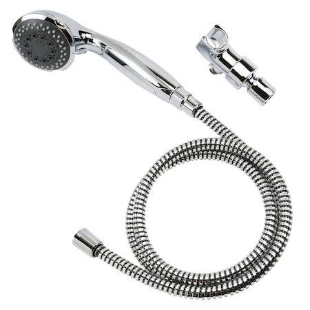 Boston Harbor Hand-Held Shower Head, 1.75 6.6 80 gpm L/MIN psi, 1/2-14 NPT Connection, Threaded, PVC, Chrome HS00813CP