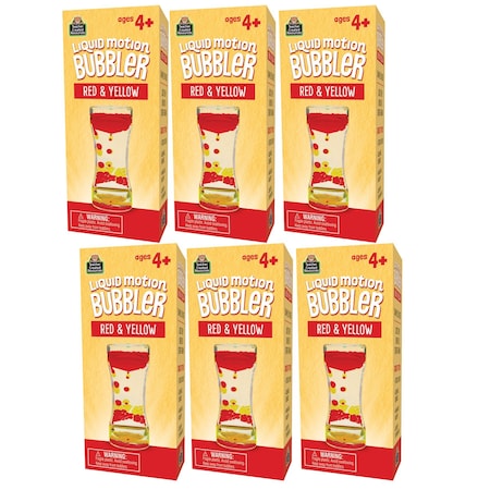 Teacher Created Resources Liquid Motion Bubbler, Red & Yellow, 6PK TCR20964