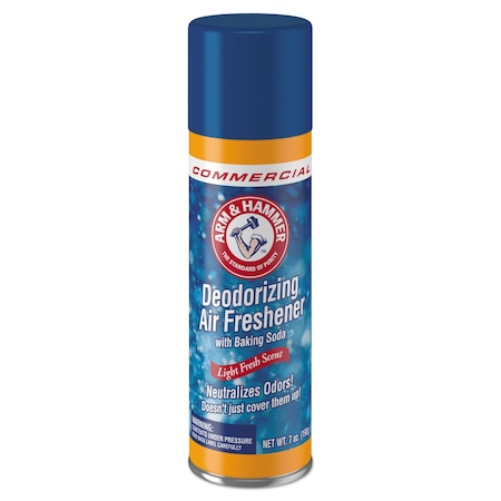 Arm & Hammer Baking Soda Air Freshener, Light Fresh, 7 oz Aerosol, PK12 33200-94170