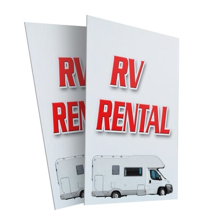 Signmission Rv Rental, Plastic Signs Only 24 Inch x 36 Inch, Corrugated Plastic, 2PK CSB-2436-2PACK-Rv Rental