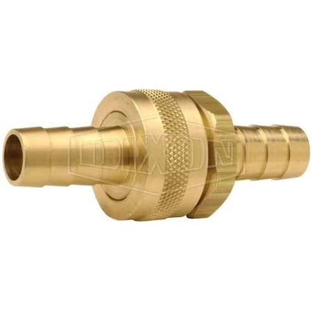 Dixon Short Shank Coupling with Round Nut, 5/8 in x 3/4-11-1/2 Nominal, Hose Barb x GHT End Style, 2.95 in 5871010K
