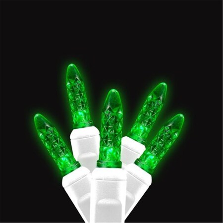 Omg Icicle LED Light Strands - Green Full Wave with White Wire OM2644412