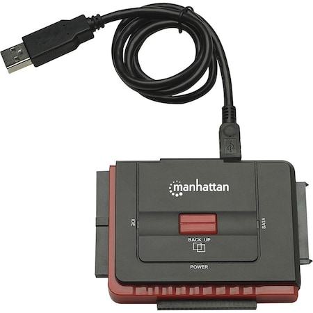 Manhattan 3-IN-1 WITH ONE-TOUCH BACKUP, COMPATIBLE WITH ALL TYPES OF HARD DRIVES UP TO 5.2 179195