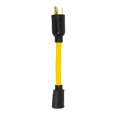 Southwire Extension Cord Adapter, 12 AWG, 1 Outlets, Yellow, NEMA L5-20P, 9 in 90218802