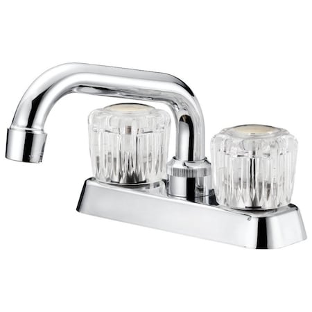 Boston Harbor Laundry Faucet, 2 gpm, 2-Faucet Handle, 3-Faucet Hole, Metal/Plastic, Chrome Plated FL010003CP