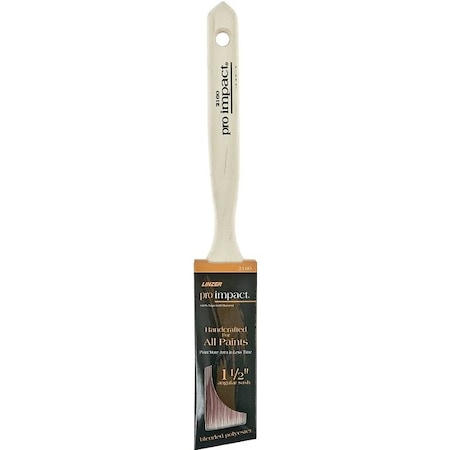 Linzer WC Paint Brush, 1-1/2 in W, 2-1/4 in L Bristle, Polyester Bristle, Sash Handle 2160-1.5