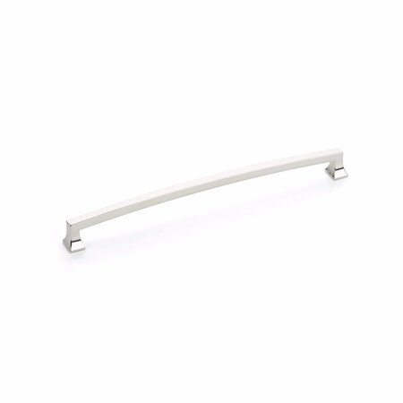 Schaub 10in Center to Center Menlo Park Arched Cabinet Pull Polished Nickel Finish 528-PN