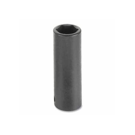 Grey Pneumatic Impact Socket, 1/2 in Drive Size, 25 mm Socket Size, Hex, 6-point, Deep Length 914-2025MD
