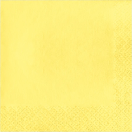 Touch Of Color 6.5" x 6.5" Mimosa Yellow Napkins 600 PK 139180135