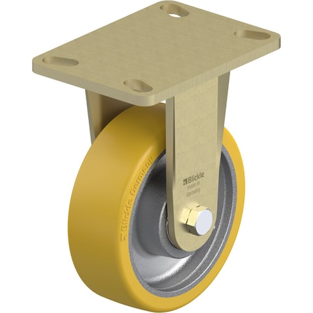 Blickle Rigid Plate Caster, PU, 6", 1650 lb. BS-GTH 150K-16