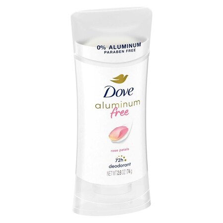 Dove Aluminum Free Rose Petals Deodorant Stick, 2.6 Ounce, 12PK 64773629