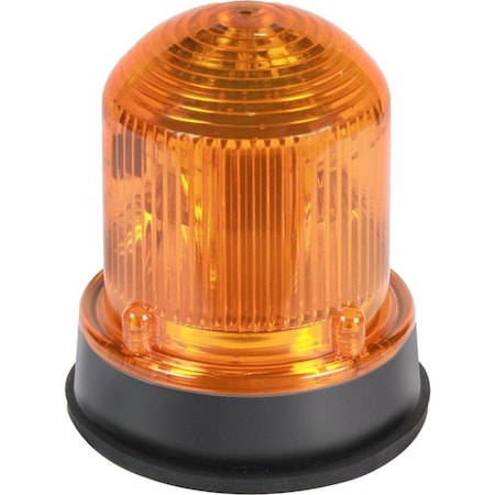 Edwards Signaling Warning Light, Amber, LED, 24V DC, 420 FPM, 3 1/4 in Dia. 125XBRZA24DB