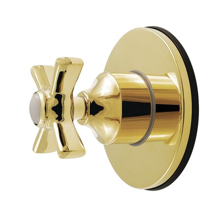 Kingston Brass Single-Handle Six-Way Diverter Valve with Round Trim Kit, Polished Brass KS4032ZX