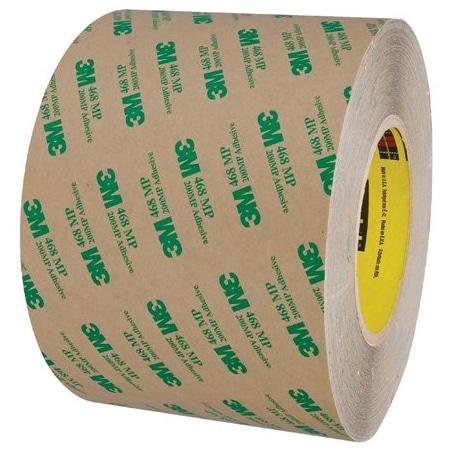 3M 6'' x 60 yds. 3M 468MP Adhesive Transfer Tape Hand Roll T96064681PK