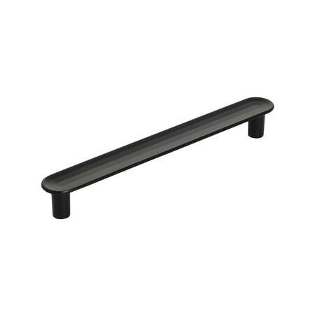 Amerock Concentric 5-1/16 in 128 mm Center-to-Center Matte Black Cabinet Pull BP36831MB