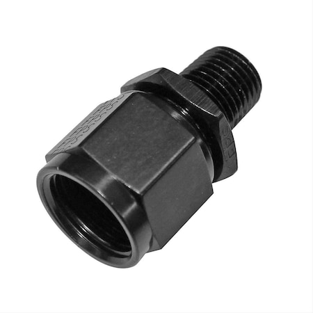Geared2Golf 499308-BL 8 AN - 0.37 in. Female Swivel to Mpt Fitting, Black GE1599949