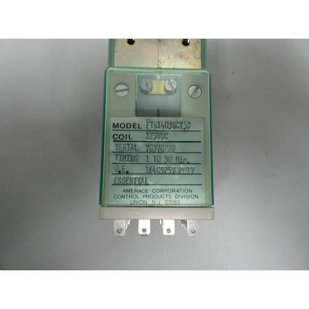 Agastat 125V-Dc Plug-In Relay FTR14D3NC750