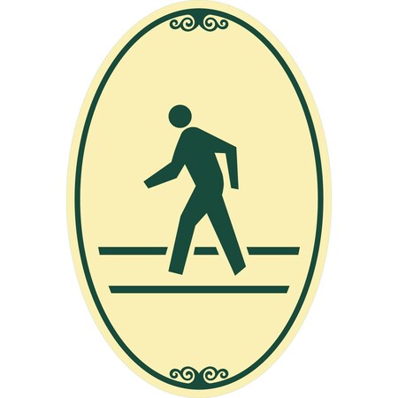 Lyle Pedestrian Crossing Symbol, 12x18, High Intensity Prismatic, Tan G-2512-HI_12x18