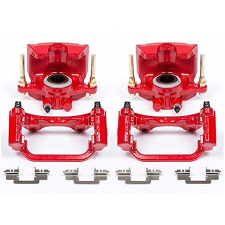 Track Usa Performance Floating Rear Brake Calipers for 2007-2018 Cadillac Escalade, Red TR792667