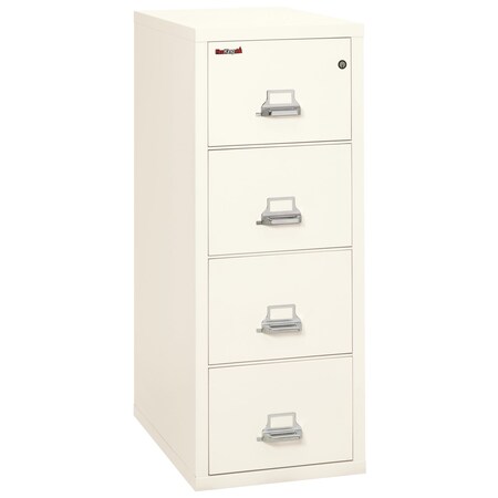 Fireking 4 Drawer, 1 Hr Fire & Impact Rated, Vertical, 31" depth Legal Ivory White 4-2131-CIW