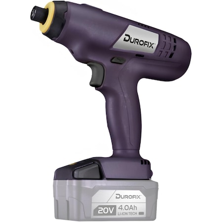 Durofix 20V Cordless Industrial Assembly Bare Tool, Auto Shut-Off, Wireless Comm, 1-6Nm, 1/4in Hex RV2048-WR6T
