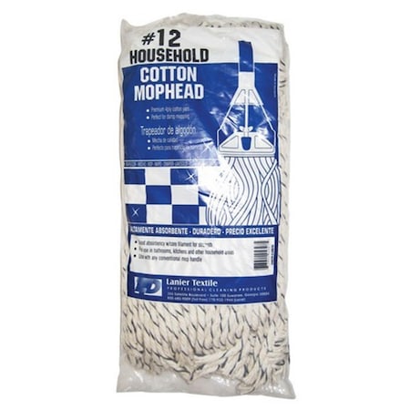 Lanier 1024PLY#12 Size 12 Cut End Mop Head, 6PK 10469