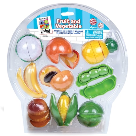 Small World Toys Pretend Play Fruit and Vegetable, 9-Piece Set 8622241