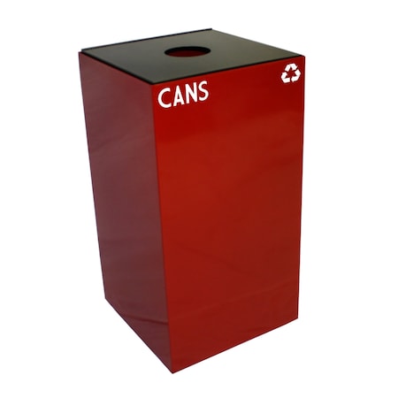 Witt Industries 28 gal Square Scarlet Red, Metal 28GC01-SC