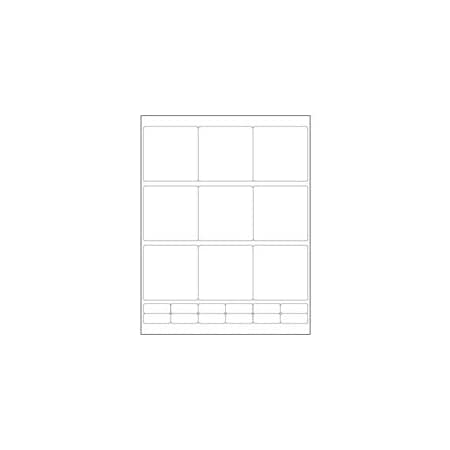 Bubblefast 2 3/4 x 2 3/4'' White Rectangle Laser Labels-9 Labels per Sheet BFLL115