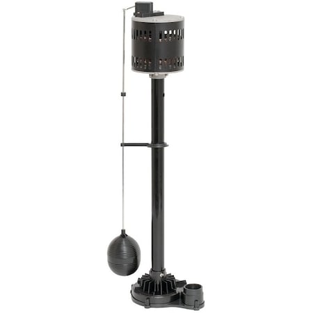 Superior Pump 1/2 HP, Thermoplastic Pedestal Sump Pump, with Adjustable Vertical Float Switch 92553