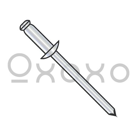 Oxoxo 5/32X.12-.18 Steel Zinc Rivet With Steel Mandrel, 6500PK 220132